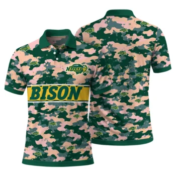 North Dakota State Bison Polo Shirt Personalized Camo Band Green Fashion Forward