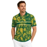 North Dakota State Bison Polo Shirt Personalized Paisley Band Green Best Selling