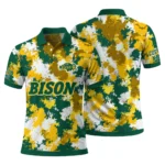 North Dakota State Bison Polo Shirt Personalized Pixel Camo Green Best Selling