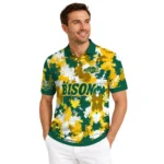 North Dakota State Bison Polo Shirt Personalized Pixel Camo Green Best Selling