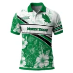 North Texas Mean Green Polo Shirt Personalized Floral Angles Green White Best Selling