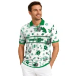 North Texas Mean Green Polo Shirt Personalized Floral Pinstripe Green White Best Selling