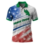 North Texas Mean Green Polo Shirt Personalized Star Stripes Red Blue Best Selling