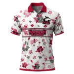 Northern Illinois Huskies Polo Shirt Custom Floral Pinstripe Red White Best Selling