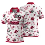 Northern Illinois Huskies Polo Shirt Custom Floral Pinstripe Red White Best Selling