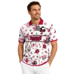 Northern Illinois Huskies Polo Shirt Custom Floral Pinstripe Red White Best Selling