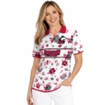 Northern Illinois Huskies Polo Shirt Custom Floral Pinstripe Red White Best Selling