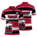 Northern Illinois Huskies Polo Shirt Custom Horizontal Blocks Red Best Selling