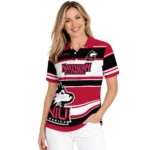 Northern Illinois Huskies Polo Shirt Custom Horizontal Blocks Red Best Selling