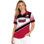 Northern Illinois Huskies Polo Shirt Custom Slanted Stripes Red White Best Selling