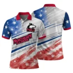 Northern Illinois Huskies Polo Shirt Custom Star Stripes Red Blue Best Selling