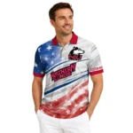 Northern Illinois Huskies Polo Shirt Custom Star Stripes Red Blue Best Selling