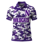 Northwestern Wildcats Polo Shirt Customized Camo Band Purple Best Selling