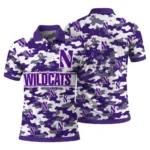 Northwestern Wildcats Polo Shirt Customized Camo Band Purple Best Selling