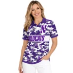 Northwestern Wildcats Polo Shirt Customized Camo Band Purple Best Selling