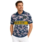 Notre Dame Fighting Irish Polo Shirt Personalized Camo Band Navy Best Selling