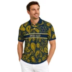 Notre Dame Fighting Irish Polo Shirt Personalized Paisley Band Navy Best Selling