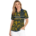 Notre Dame Fighting Irish Polo Shirt Personalized Paisley Band Navy Best Selling