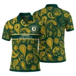 Oakland Athletics Polo Shirt Custom Paisley Band Green Best Selling