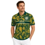 Oakland Athletics Polo Shirt Custom Paisley Band Green Best Selling