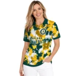 Oakland Athletics Polo Shirt Custom Pixel Camo Green Best Selling