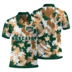 Ohio Bobcats Polo Shirt Customized Pixel Camo Green Best Selling