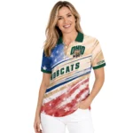 Ohio Bobcats Polo Shirt Customized Star Stripes Red Blue Best Selling