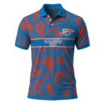 Oklahoma City Thunder Polo Shirt - Customized Paisley Band Blue
