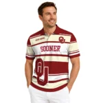 Oklahoma Sooners Polo Shirt Personalized Horizontal Blocks Crimson Best Selling