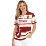 Oklahoma Sooners Polo Shirt Personalized Horizontal Blocks Crimson Best Selling