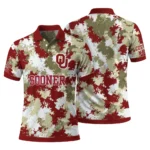 Oklahoma Sooners Polo Shirt Personalized Pixel Camo Crimson Best Selling