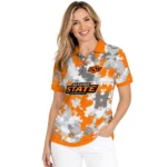 Oklahoma State Cowboys Polo Shirt Customized Pixel Camo Orange Best Selling
