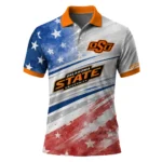 Oklahoma State Cowboys Polo Shirt Customized Star Stripes Red Blue Best Selling