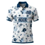 Old Dominion Monarchs Polo Shirt Personalized Floral Pinstripe Blue White Best Selling