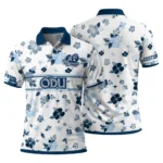 Old Dominion Monarchs Polo Shirt Personalized Floral Pinstripe Blue White Best Selling