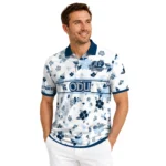 Old Dominion Monarchs Polo Shirt Personalized Floral Pinstripe Blue White Best Selling