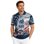 Old Dominion Monarchs Polo Shirt Personalized Star Brushstrokes Blue Best Selling