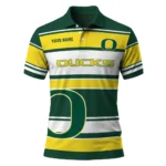Oregon Ducks Polo Shirt Custom Horizontal Blocks Green Best Selling