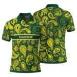 Oregon Ducks Polo Shirt Custom Paisley Band Green Best Selling