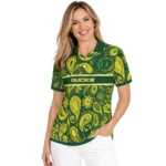 Oregon Ducks Polo Shirt Custom Paisley Band Green Best Selling
