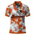 Oregon State Beavers Polo Shirt Customized Pixel Camo Orange Best Selling