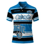 Orlando Magic Polo Shirt - Personalized Horizontal Blocks Blue