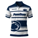 Penn State Nittany Lions Polo Shirt Customized Horizontal Blocks Blue Best Selling