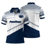 Penn State Nittany Lions Polo Shirt Customized Slanted Stripes Blue White Best Selling
