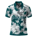 Philadelphia Eagles Polo Shirt Custom Pixel Camo Green Best Selling