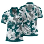Philadelphia Eagles Polo Shirt Custom Pixel Camo Green Best Selling
