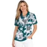 Philadelphia Eagles Polo Shirt Custom Pixel Camo Green Best Selling