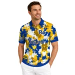Pittsburgh Panthers Polo Shirt Customized Pixel Camo Royal Blue Best Selling