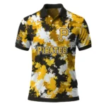 Pittsburgh Pirates Polo Shirt Personalized Pixel Camo Black Best Selling