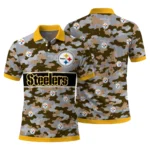 Pittsburgh Steelers Polo Shirt Customized Camo Band Gold Best Selling